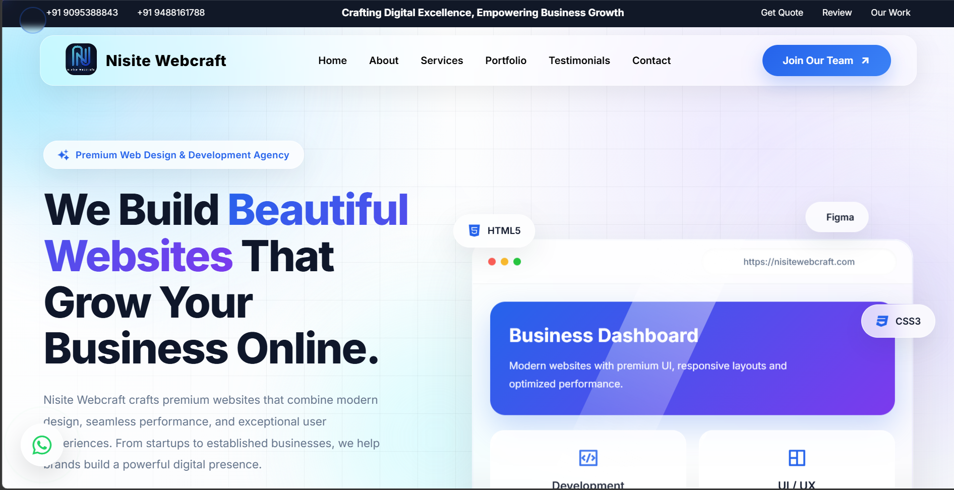 Nisite Webcraft Website